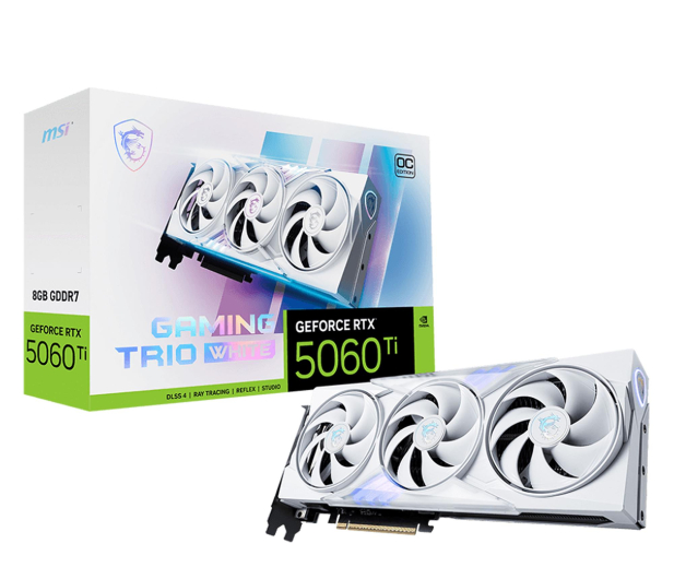 MSI GeForce RTX 5060 Ti Gaming Trio OC White 8GB GDDR7 DLSS5 - 1331008 - zdjęcie